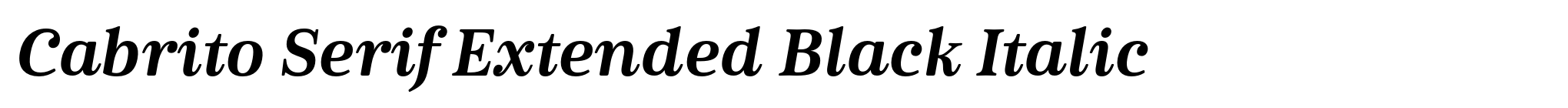Cabrito Serif Extended Black Italic image